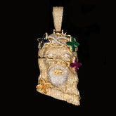 10k Yellow Gold 6.5CTW Natural Diamond Jesus Head Religious Pendant 27.7g Charm