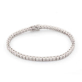 UNISEX TENNIS DIAMOND BRACELET - 10KT WHITE GOLD & 1.28 CTW