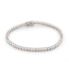 UNISEX TENNIS DIAMOND BRACELET - 10KT WHITE GOLD & 1.28 CTW