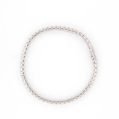 UNISEX TENNIS DIAMOND BRACELET - 10KT WHITE GOLD & 1.28 CTW