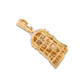 Mens Jesus 3.75 CTW Natural Diamond 10k Gold Pendant Baguette/Round Charm 13.2gms