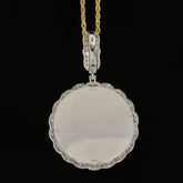 925 Silver 3.54CTW Lab Grown Diamond Picture Charm Curve Edges Pendant 11.4g