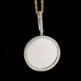 32MM 925 Silver 2.24CTW Lab Grown Diamond 8g Picture Charm Big Pointer Pendant