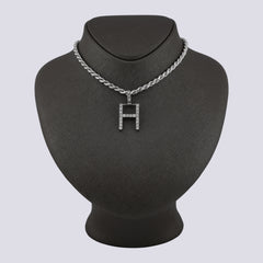 925 Silver Real Natural Diamonds 2 Grams All Initial Alphabets Pendant Letter Charm