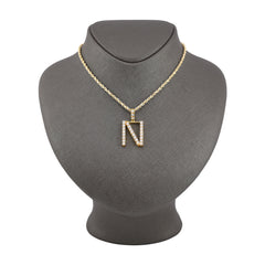 925 Silver Real Natural Diamonds 2 Grams All Initial Alphabets Pendant Letter Charm