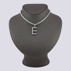 925 Silver Real Natural Diamonds 2 Grams All Initial Alphabets Pendant Letter Charm