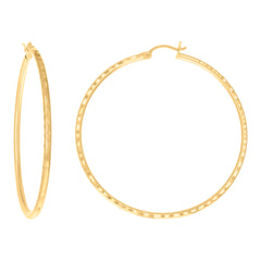 10kt Yellow Gold Womens Ultra Light Round Tube 2mm X 55mm Hinged Hoops Huggies