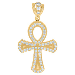 10kt Two-Tone Gold Womens Round Cubic Zirconia Two Row Engagement Ring