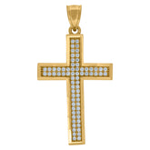 10kt Two-Tone Gold Mens Round Cubic Zirconia Square Engagement Ring