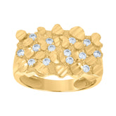 10kt Two-tone Gold Mens Cubic-Zirconia St. Jude Religious Charm Pendant