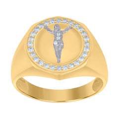 10kt Yellow Gold Mens Nugget Stud Earrings