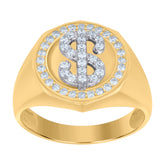 10kt Yellow Gold Mens Nugget Stud Earrings