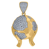 10kt Two-Tone Gold Womens Cubic Zirconia Dc Halo Engagement Ring