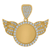 10kt Two-Tone Gold Mens Zodiac Sign Leo Lion Charm Pendant