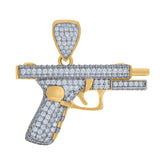 10kt Yellow Gold Mens Black Lives Matter Talking Charm Pendant