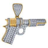 10kt Yellow Gold Mens Black Lives Matter Talking Charm Pendant