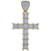 10kt Two-Tone Gold Womens Textured Raphael Angel Religious Round Stud Earrings