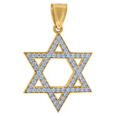 10kt Two-Tone Gold Womens Cubic Zirconia I Love You Charm Pendant