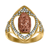 10kt Yellow Gold Two-Tone Diamond-Cut Mens Cross Crucifix Religious Charm Pendant