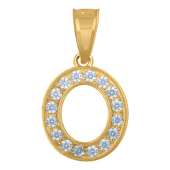 10kt Two-Tone Gold Mens Princess Cut Cubic-Zirconia Religious Cross Crucifix Charm Pendant