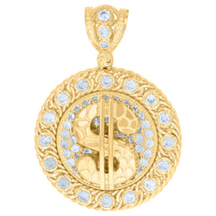 10kt Two-Tone Gold Unisex Diamond-Cut Textured Initial Letter F Band Ring