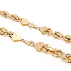 10K Yellow Gold Diamond Cut Rope Chain Necklace 1mm-12mm Mens Womens 16" - 30"