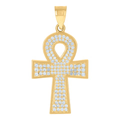 10kt Two-Tone Gold Womens Round Cubic Zirconia Three Row Engagement Ring