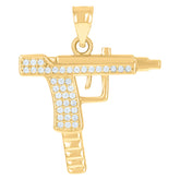 10kt Yellow Gold Mens Cross Religious Charm Pendant