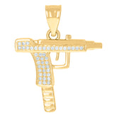10kt Yellow Gold Mens Cross Religious Charm Pendant