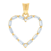 10kt Two-tone Gold Womens Cubic-Zirconia Flower Link Bracelet Size 8 Inches