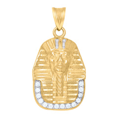 10kt Yellow Gold Mens Leo/Lion Head Animal Wildlife Charm Pendant