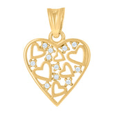 10kt Two-Tone Gold Womens Cubic-Zirconia Fashion Ring