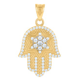 10kt Yellow Gold Mens Marijuana Leaf Fashion Charm Pendant