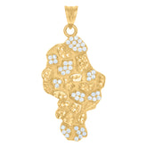 10kt Yellow Gold Mens Medusa Egyptian Fashion Charm Pendant