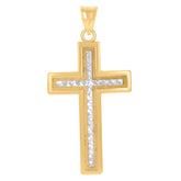 10kt Yellow Gold Mens Multi-Color Cubic-Zirconia Native American Indian Fashion Charm Pendant