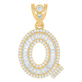 10kt Yellow Gold Mens Pink White Cubic-Zirconia Leo/Lion Zodiac Sign/Wildlife Charm Pendant