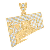 10kt Yellow Gold Mens Star Of David Religious Symbol Charm Pendant