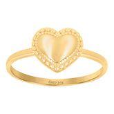 14kt Yellow Gold Womens Heart Ring