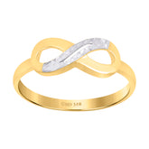 14kt Two-Tone Gold Womens Infinity Symbol Ring