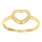 14kt Yellow Gold Womens Heart Ring
