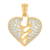 10kt Yellow Gold Mens Praying Hands Symbol Religious Charm Pendant