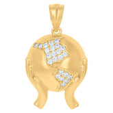 10kt Yellow Gold Mens Princess Cut Cubic-Zirconia Talking Black Lives Matter Charm Pendant