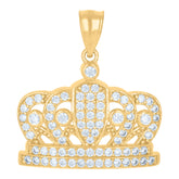 10kt Yellow Gold Mens Princess Cut Cubic-Zirconia Talking Black Lives Matter Medallion Charm Pendant