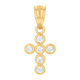 10kt Yellow Gold Womens Cubic-Zirconia Engagement Ring