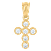 10kt Yellow Gold Womens Cubic-Zirconia Engagement Ring