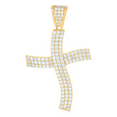 10kt Yellow Gold Mens Praying Hands Symbol Religious Charm Pendant