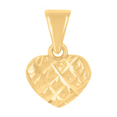 10Kt Yellow Gold Womens Heart Charm Pendant
