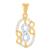 10kt Two-Tone Gold Unisex Textured Cross Religious Charm Pendant