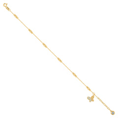 10kt Yellow Gold Womens Cubic-Zirconia Engagement Ring