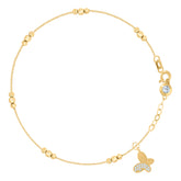 10kt Yellow Gold Womens Cubic-Zirconia Engagement Ring